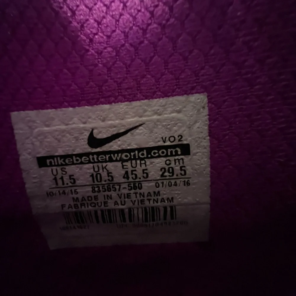 Nike Romaleos 3 Weightlifting Shoes Purple/Orange Men’s 11.5 (835657-560) - Picture 5 of 7